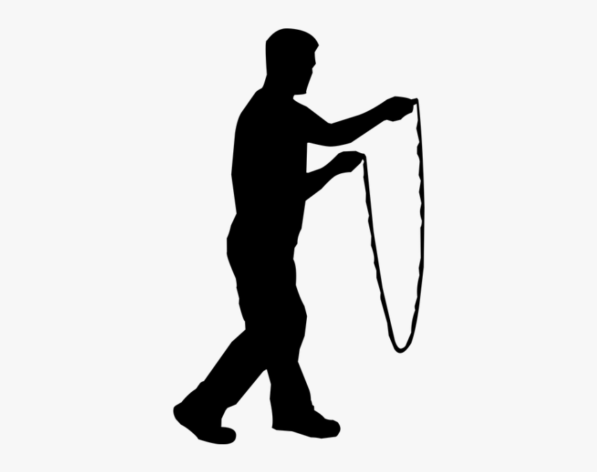Exercise Clipart Black And White - Rope Skipping T Clipart Png, Transparent Png