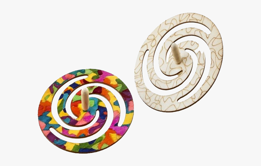 Spinning Color Tops - Earrings, HD Png Download