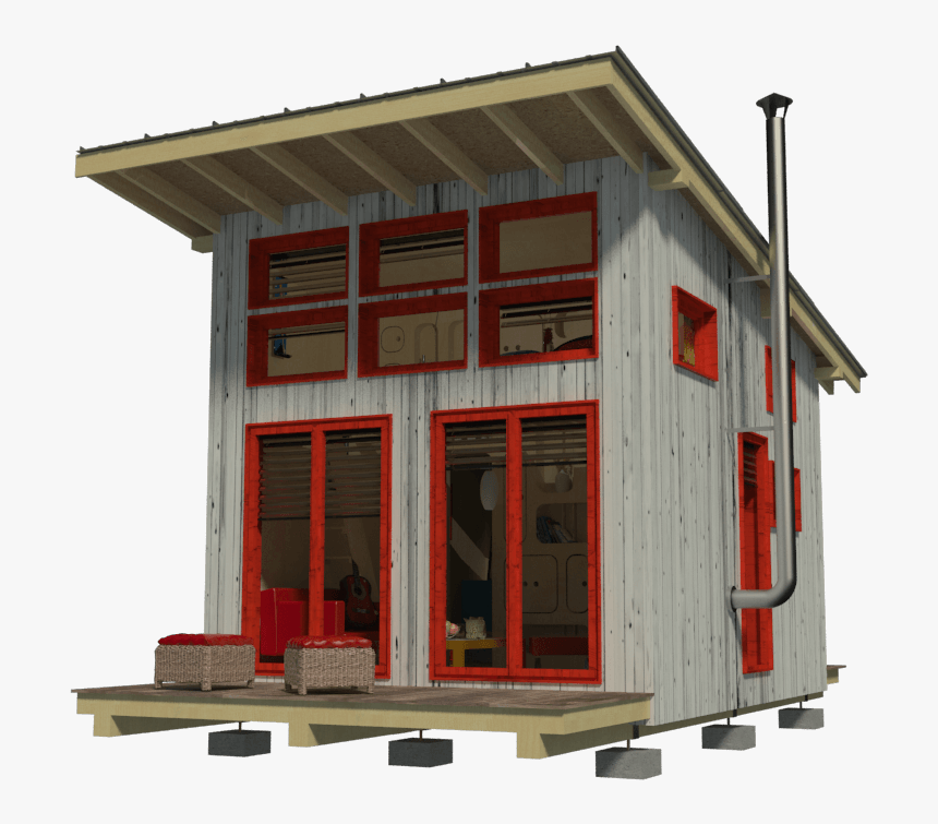 Shack Drawing Little Cabin - Beach Small Cabin, HD Png Download