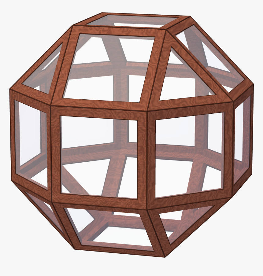 Polyhedron Small Rhombi 6-8, Davinci - Rhombicuboctahedron Solids, HD Png Download
