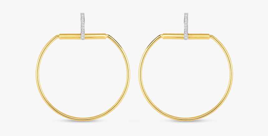 18kt Gold Earrings With Diamonds - Earrings, HD Png Download