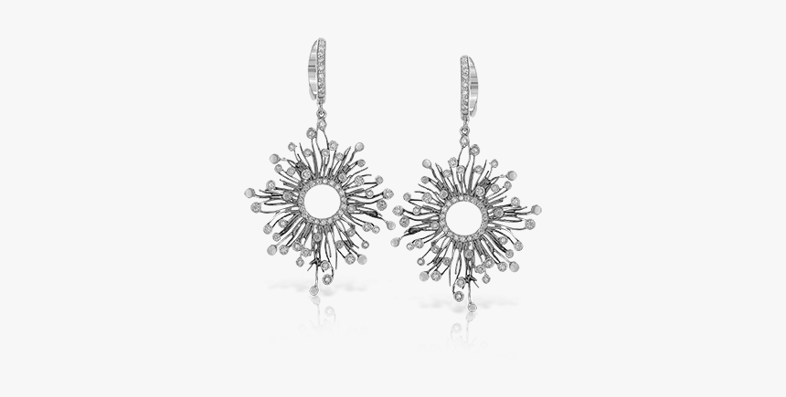 18k White Gold Earrings The Diamond Shop, Inc - Earrings, HD Png Download