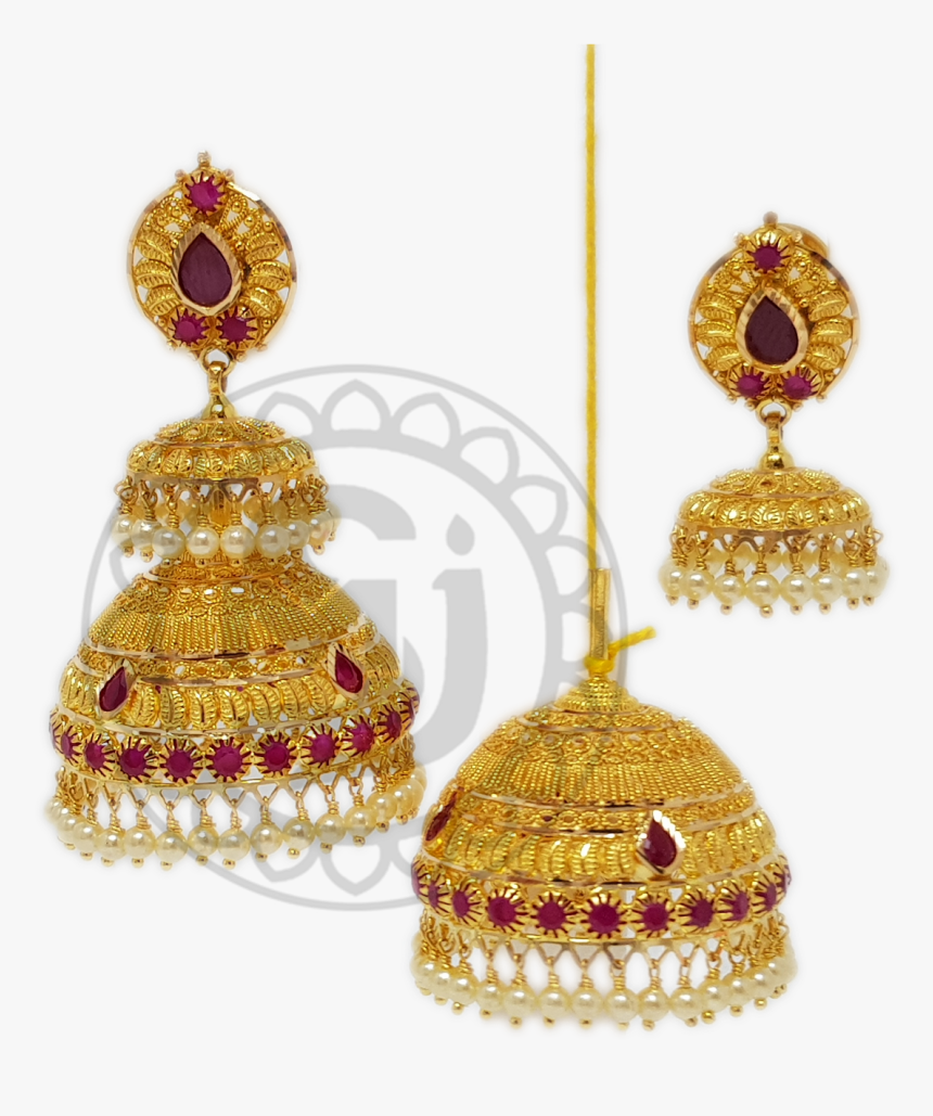 Gold Earrings Hd, HD Png Download