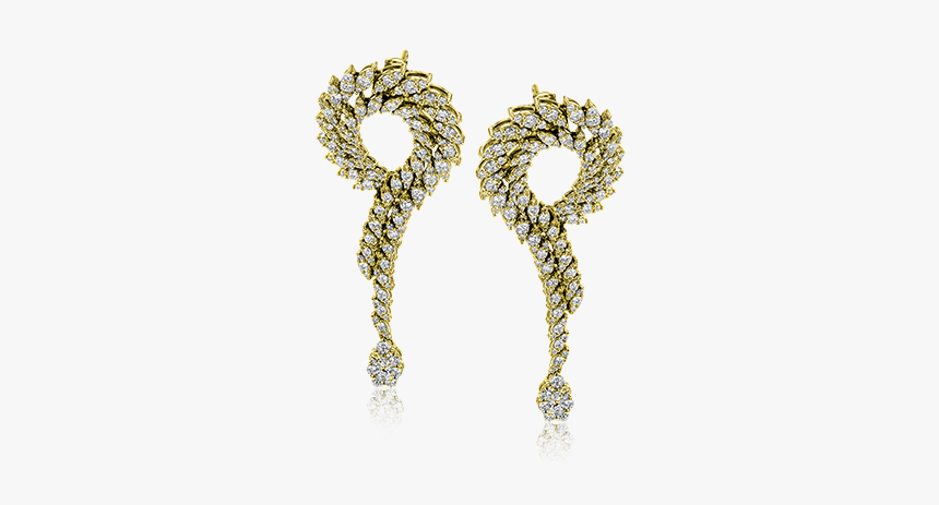 18k Yellow Gold Earrings Diamonds Direct St - Earrings, HD Png Download