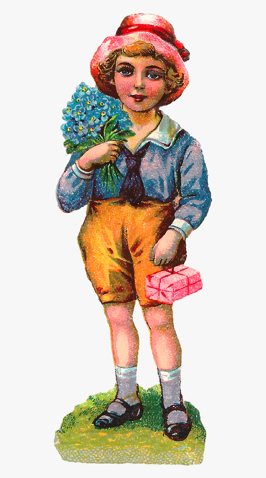 Birthday Children Images - Clipart Of A Vintage Boy, HD Png Download