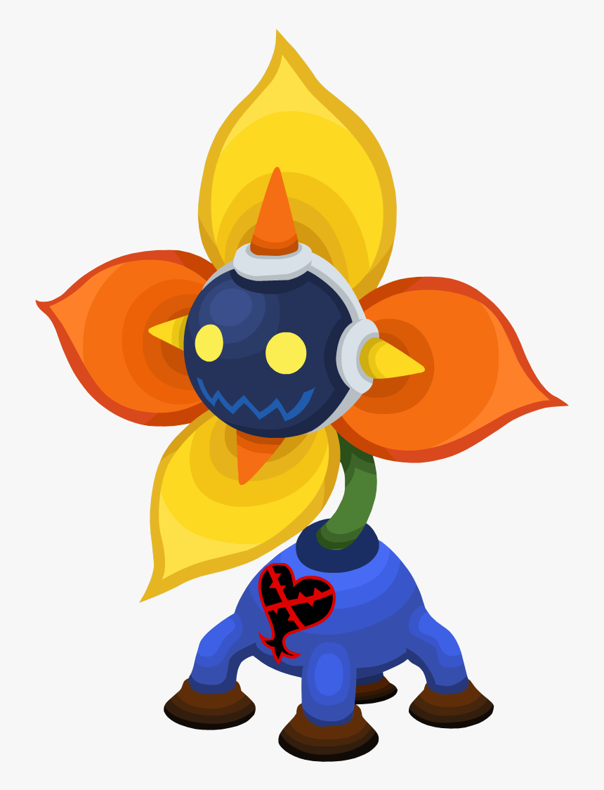 Kingdom Hearts Flower Heartless , Png Download - Heartless Robot Kingdom Hearts, Transparent Png