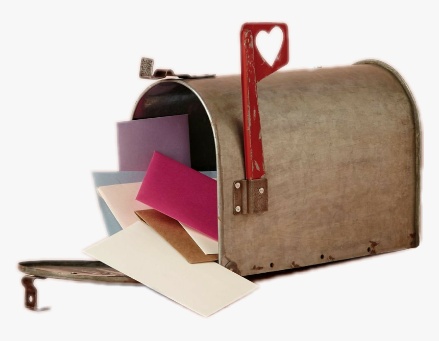 #love #letters #vintage #loveletters #mailbox #heart - Vintage Mail Box Transparent, HD Png Download