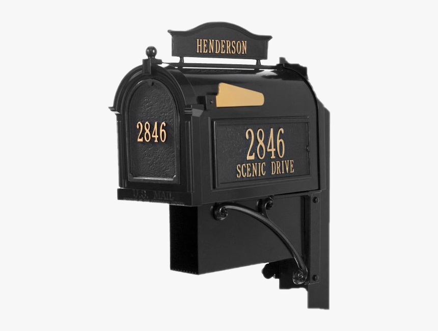 Mailbox Png Hd Quality - Cast Aluminum Post Mailbox, Transparent Png