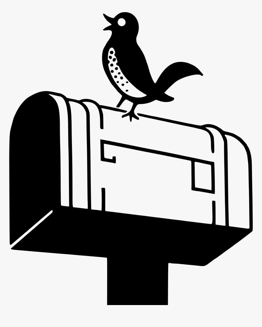 Bird On A Mailbox Clip Arts - Drawing For Letter Box, HD Png Download