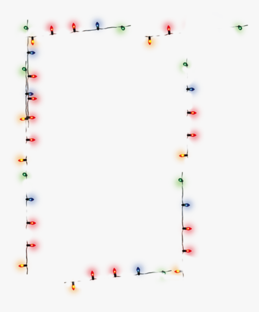 #ftestickers #christmas #frame #lights #luminous #glowing - Illustration, HD Png Download