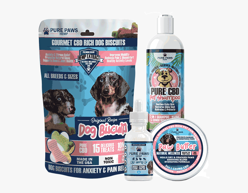 Pure Paws Hemp Cbd Bundle - Pure Paws Hemp Dog Biscuits, HD Png Download