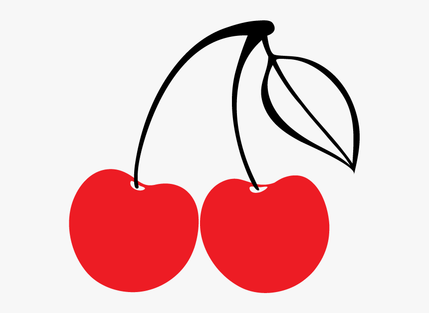 Transparent Cherry Pie Clipart - Cherry Black And White, HD Png Download