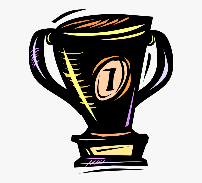 Vector Illustration Of Winner S Trophy Cup Prize Award - Illustration, HD Png Download