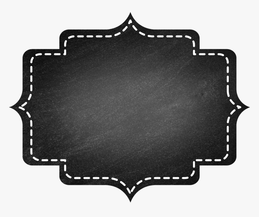#chalkboard #label #tag #badge #textbox #black #fabric - Stencil, HD Png Download