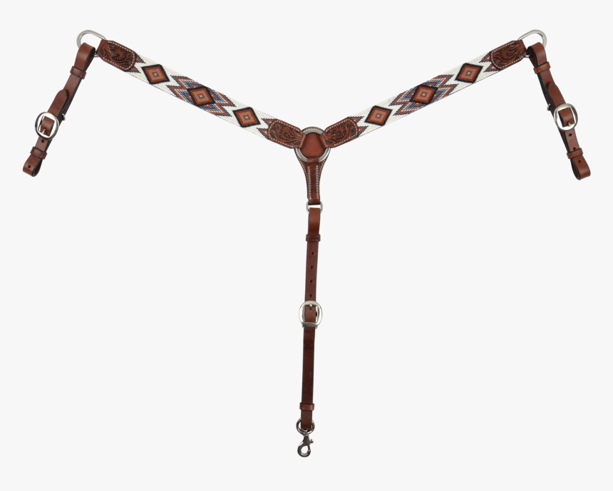 Circle Y Beaded Brown And White Tooling And Beads Overlay - Circle Y, HD Png Download