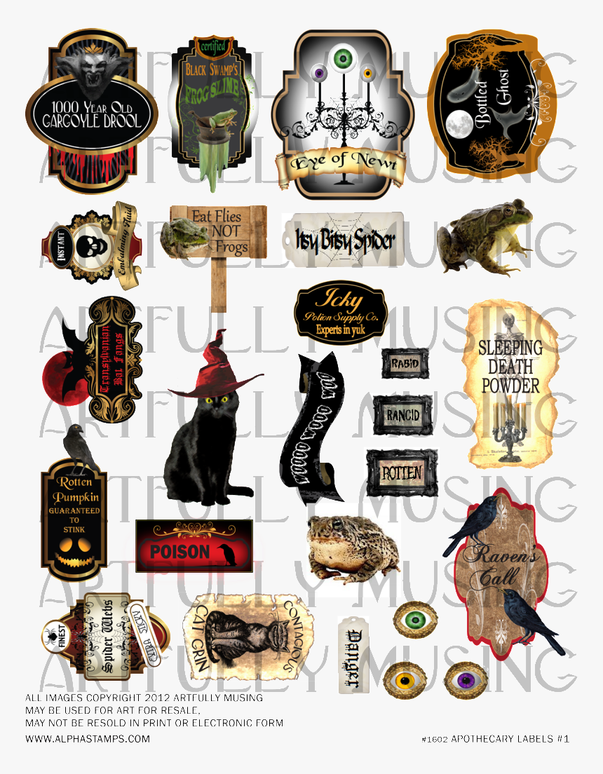 Witches Potion Bottles Clipart, HD Png Download