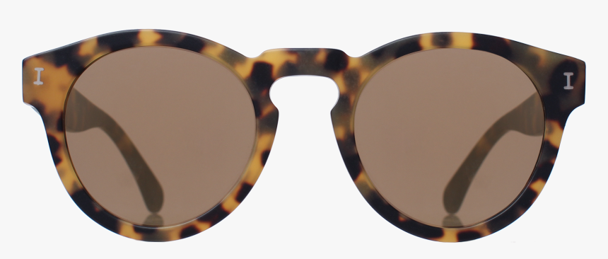 Leonard Matte Tortoise With Gold Mirrored Lenses Front - Close-up, HD Png Download