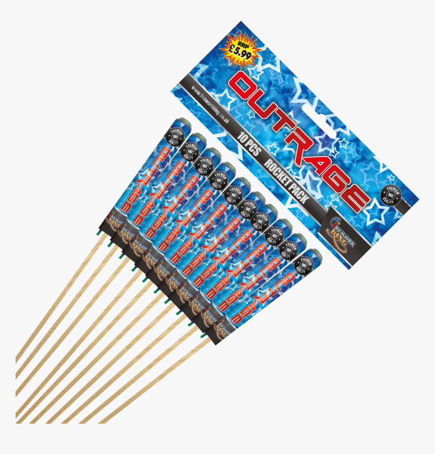 Firework King Outrage Rockets - Outrage Rockets, HD Png Download