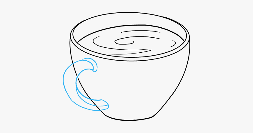 Clip Art Coffee Cup Drawing - Cup Drawing, HD Png Download