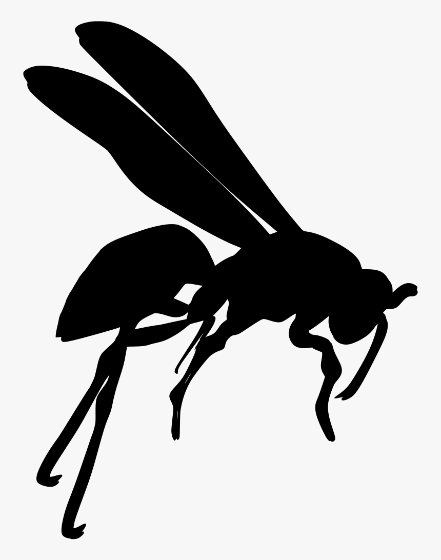 Flying Wasp Silhouette, HD Png Download