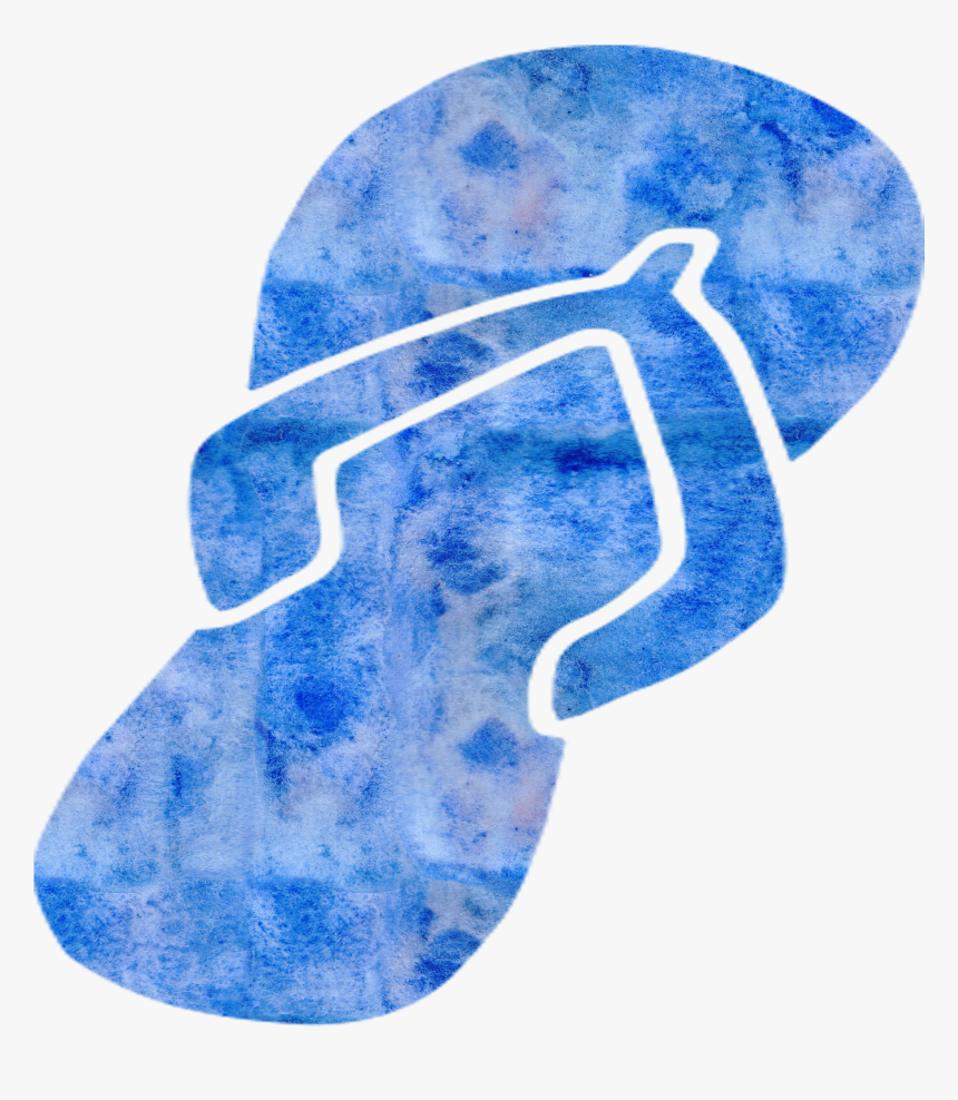 Free Printable-watercolor Clipart - Flip-flops, HD Png Download