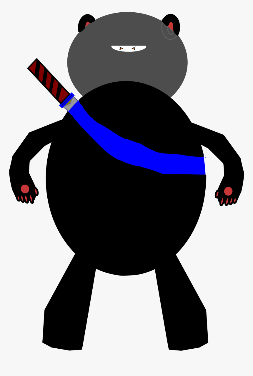Ninja Bear Clip Arts - Cartoon, HD Png Download