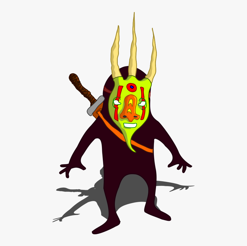 Free Clip Art Ninja Con Mascara - Clip Art, HD Png Download