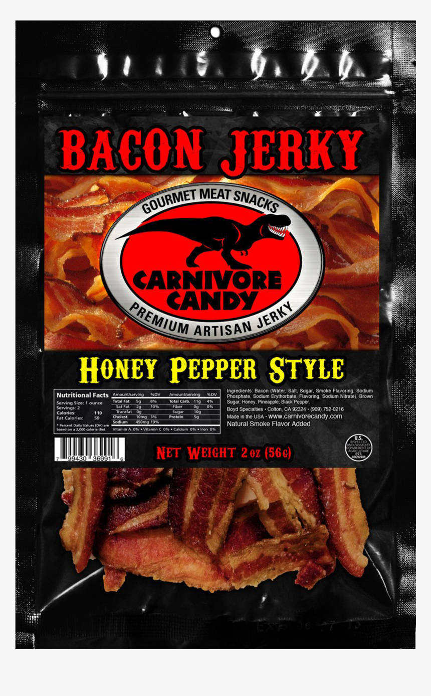 Carnivore Candy Old Fashioned Maple Bacon Jerky 
 Class - Maple Bacon Jerky, HD Png Download