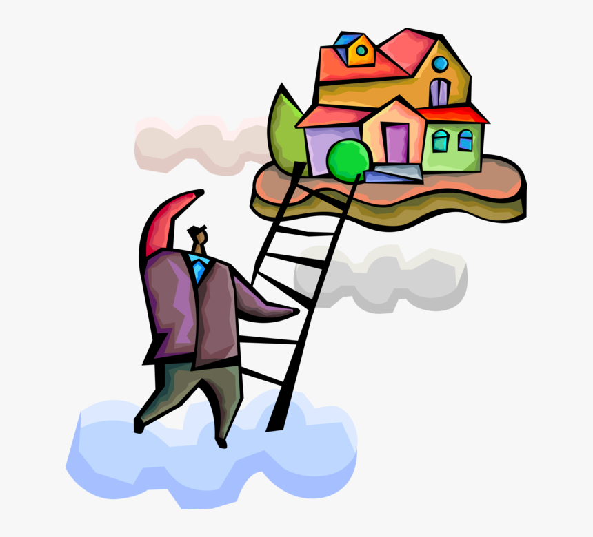 Vector Illustration Of Businessman Aspires To Living, HD Png Download