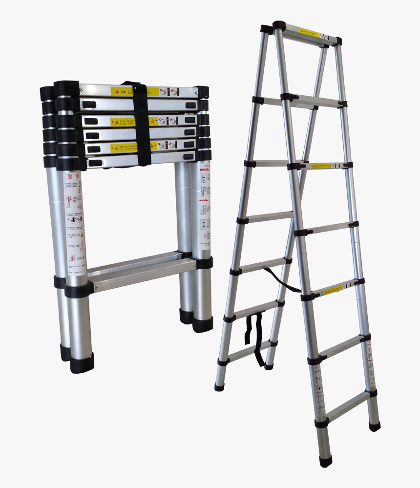 Good Quality Electrician Fiberglass Ladder - Двойна Алуминиева Телескопична Стълба, HD Png Download