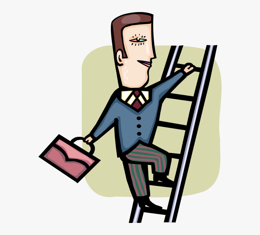 Vector Illustration Of Businessman Climbs Corporate, HD Png Download