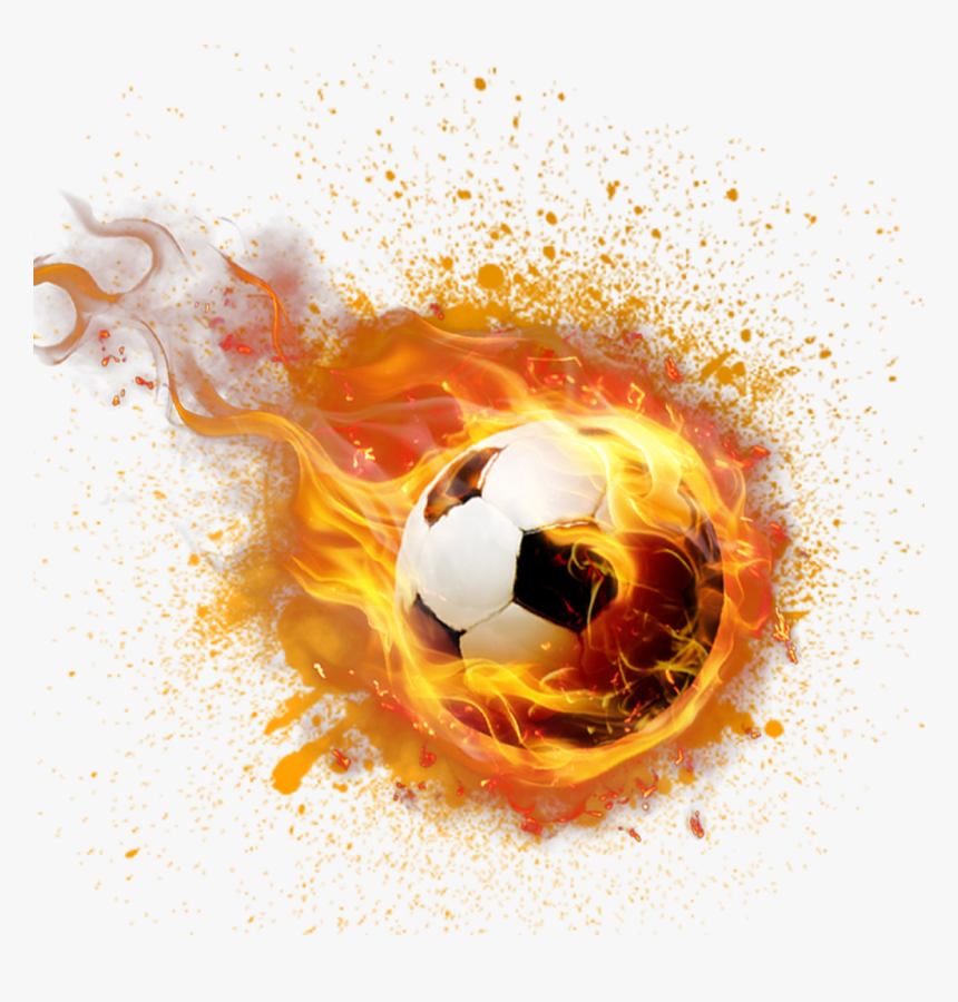 Transparent Ball Of Fire Clipart - Fire Transparent Football Png, Png Download