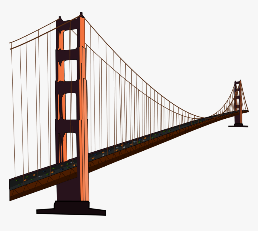 Golden Gate Bridge Clip Art San Francisco Oakland Bay - Golden Gate Bridge, HD Png Download