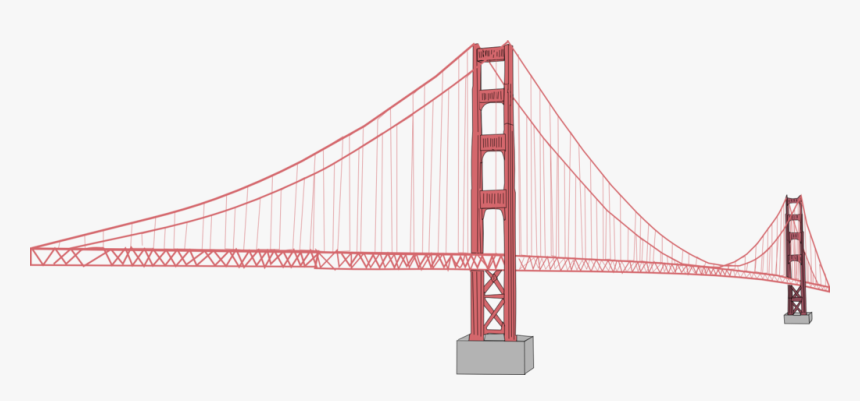 Gate Clip Suspension - Golden Gate Bridge, HD Png Download