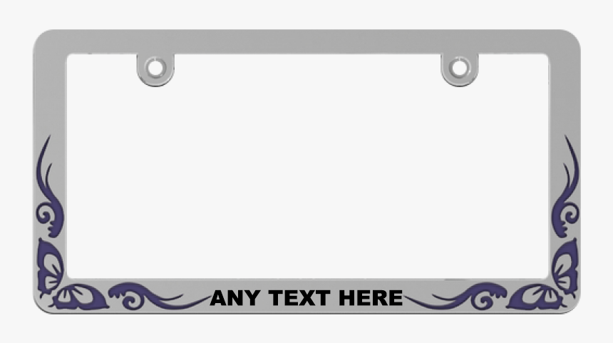 Custom Purple Butterfly Tattoo License Plate Frame - Purple Butterfly License Plate Frame, HD Png Download