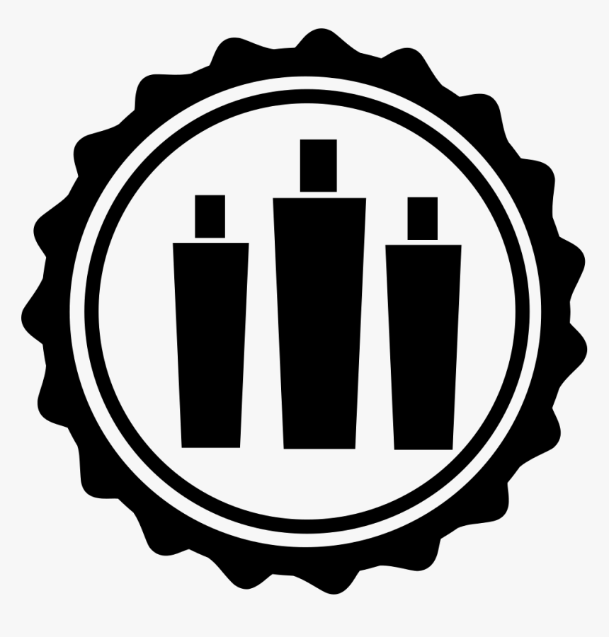 Hair Salon Badge Circle With Three Bottles - 100% Uptime, HD Png Download