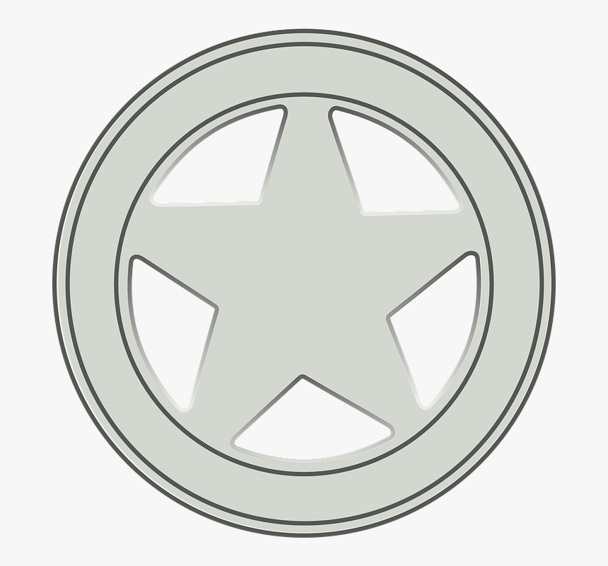 Sheriff, Badge, Police, Star, Law, Symbol, West - Police Star Png Transparent, Png Download