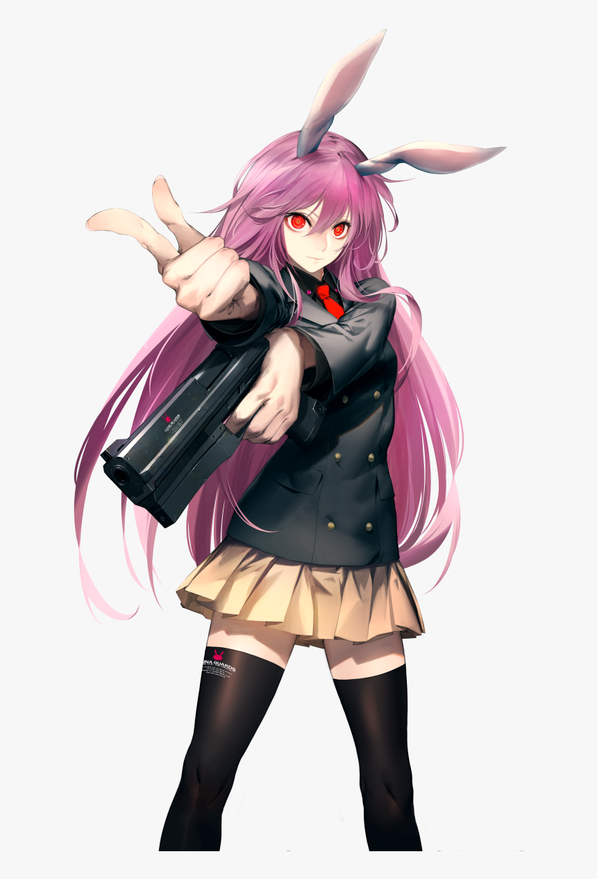 Touhou Reisen Udongein Inaba With Gun, HD Png Download