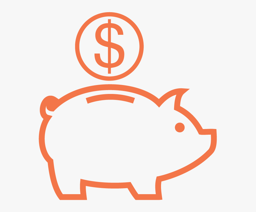 Save Your Money Icon, Hd Png Download , Png Download - Piggy Bank Clip Art Black And White, Transparent Png