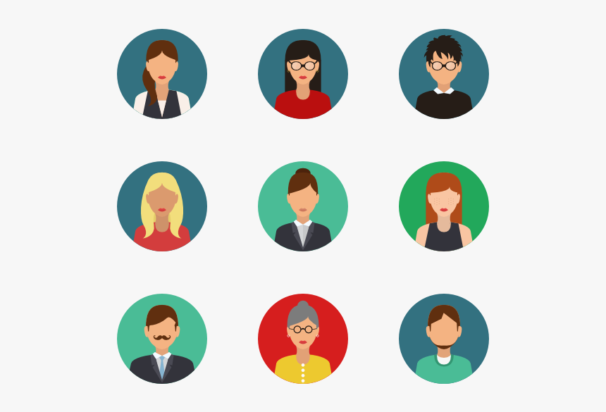 Essential Set - People Flat Icon Png, Transparent Png