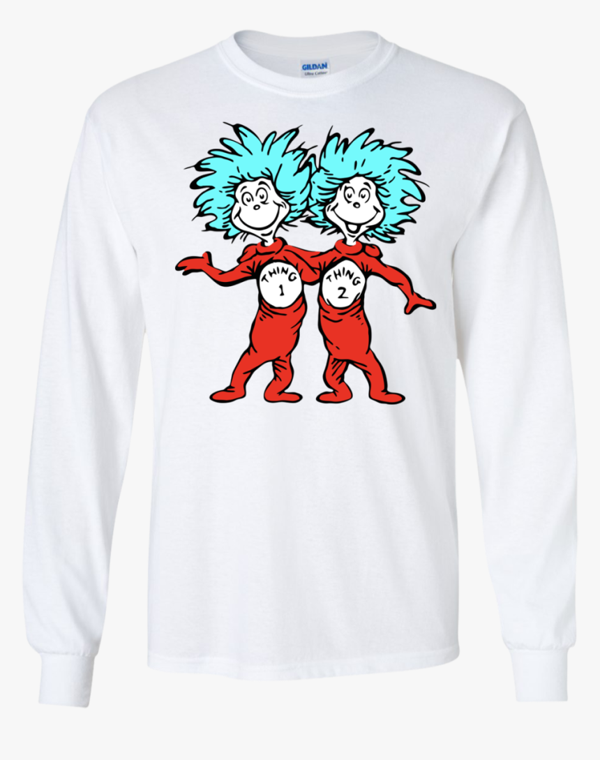 Thing 1 And Thing 2 Long Sleeve - Dr Seuss Thing 1 Thing 2, HD Png Download
