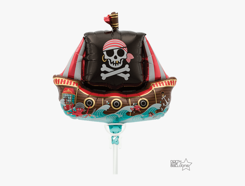 Picture Of Foil Balloon Pirate Ship - Balloon, HD Png Download
