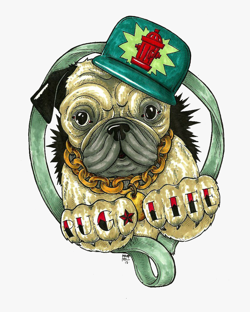 Download Pug Life Png Pic For Designing Use - Bulldog, Transparent Png