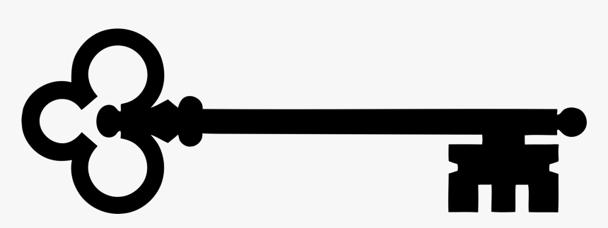 File - Skeleton - Old Key Silhouette, HD Png Download