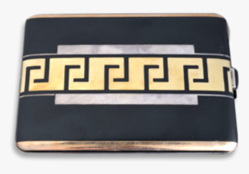 Art Deco Gold And Enamel Cigarette Case - Art Deco Cigarette Case, HD Png Download