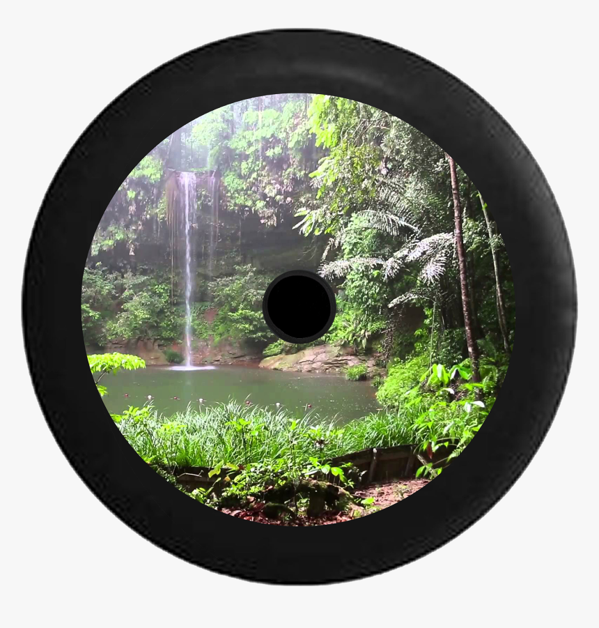 Jeep Wrangler Jl Backup Camera Jungle Rainforest Oasis - Wald Wasserfall, HD Png Download