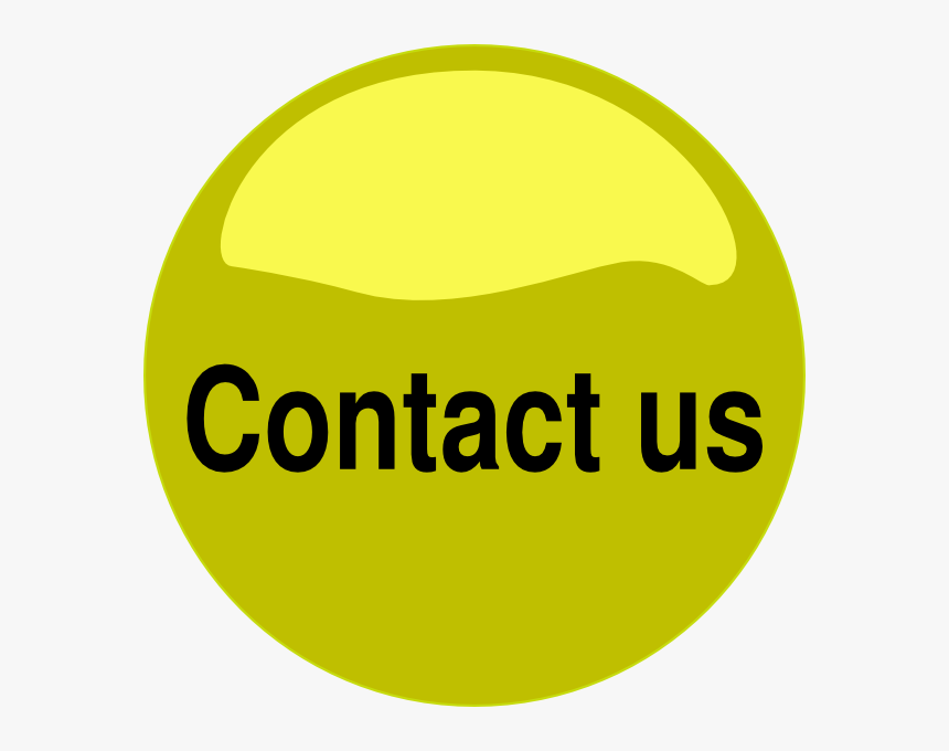 Contact Us Yellow Glossy Button Svg Clip Arts - Contact Us Clipart Png, Transparent Png