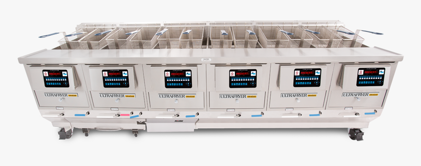 P20-18 Six Vat Gas Fryer With Ultraclear Plus Filtration - Freezer, HD Png Download
