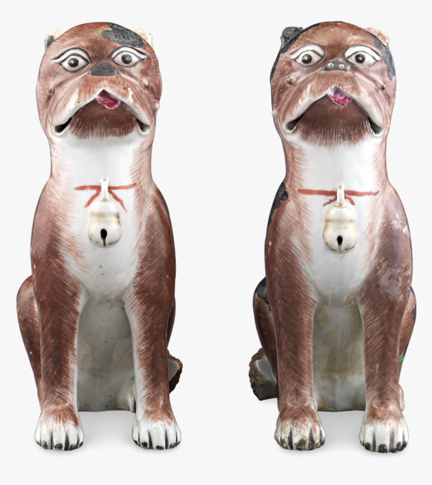 Porcelain Chinese Pug Dogs - Pug Dogs, HD Png Download