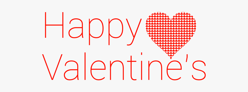 Happy Valentine S Modern Text Red Heart - San Valentin Moderno Png, Transparent Png